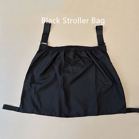 Aplikasi tas stroller warna hitam